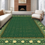 Ultra Soft Area Rug, Non Slip, Stain Resistant, Washable Area Rugs for Living Room, Bedroom, Stair Runner Boho Style Pack Non Slip Safety Mats(Green)