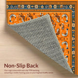 Ultra Soft Area Rug, Non Slip, Stain Resistant, Washable Area Rugs for Living Room, Bedroom, Lively Orange and White Fusion(Orange)