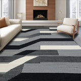 Ultra Soft Area Rug, Non Slip, Stain Resistant, Washable Area Rugs for Living Room, Bedroom, Modern Earthy Tone Striped Pattern(Gray)