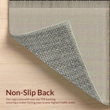 Ultra Soft Area Rug, Non Slip, Stain Resistant, Washable Area Rugs for Living Room, Bedroom, Contemporary Soft Sculptural Elements(Beige)