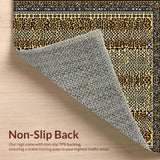 Ultra Soft Area Rug, Non Slip, Stain Resistant, Washable Area Rugs for Living Room, Bedroom, Sophisticated Modern Cheetah Style(Beige)