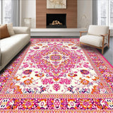 Vibrant Symmetrical Floral Design(White)