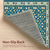 Classic Low Pile Floral Elegance(Blue)