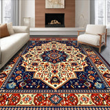 Ultra Soft Area Rug, Non Slip, Stain Resistant, Washable Area Rugs for Living Room, Bedroom, Area Multi Colored Style(Red)