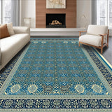 Ultra Soft Area Rug, Non Slip, Stain Resistant, Washable Area Rugs for Living Room, Bedroom, Updated Traditional Light Blue Living Room Rug(Blue)