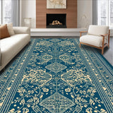 Ultra Soft Area Rug, Non Slip, Stain Resistant, Washable Area Rugs for Living Room, Bedroom, Rustic Neutral Farmhouse Kitchen Non-Slip Rug Set(Blue)