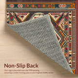 Ultra Soft Area Rug, Non Slip, Stain Resistant, Washable Area Rugs for Living Room, Bedroom, Trendy Playful Striped Aesthetic(Brown)