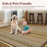 Ultra Soft Area Rug, Non Slip, Stain Resistant, Washable Area Rugs for Living Room, Bedroom, Sleek Neutral Leopard Texture(Beige)