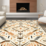 Ultra Soft Area Rug, Non Slip, Stain Resistant, Washable Area Rugs for Living Room, Bedroom, Transitional Geometric Rustic Appeal(Beige)