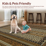 Ultra Soft Area Rug, Non Slip, Stain Resistant, Washable Area Rugs for Living Room, Bedroom, Elegant Animal Print Aesthetic(Beige)