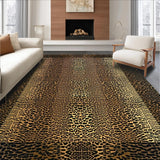 Ultra Soft Area Rug, Non Slip, Stain Resistant, Washable Area Rugs for Living Room, Bedroom, Contemporary Rustic Leopard Motif(Gold)