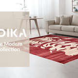 Ultra Soft Area Rug, Non Slip, Stain Resistant, Washable Area Rugs for Living Room, Bedroom, Vintage Tiger Ethnic Aesthetic(Red)