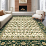 Ultra Soft Area Rug, Non Slip, Stain Resistant, Washable Area Rugs for Living Room, Bedroom, Scallop Edge Boho(Ivory)