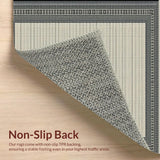 Ultra Soft Area Rug, Non Slip, Stain Resistant, Washable Area Rugs for Living Room, Bedroom, Chic Tiled Geometric Elegance(Beige)