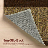 Ultra Soft Area Rug, Non Slip, Stain Resistant, Washable Area Rugs for Living Room, Bedroom, Elegant Soft Texture Design(Brown)