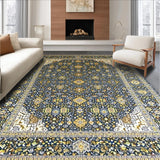 Ultra Soft Area Rug, Non Slip, Stain Resistant, Washable Area Rugs for Living Room, Bedroom, Chic Transitional Abstract Design(Black)