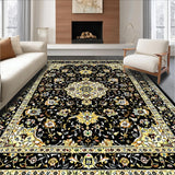 Minimalist Gold Floral Accents(Black)