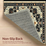 Ultra Soft Area Rug, Non Slip, Stain Resistant, Washable Area Rugs for Living Room, Bedroom, Rustic Textured Fringe Decoration(Orange)