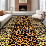 Ultra Soft Area Rug, Non Slip, Stain Resistant, Washable Area Rugs for Living Room, Bedroom, Stylish Abstract Animal Imagery(Brown)