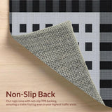 Ultra Soft Area Rug, Non Slip, Stain Resistant, Washable Area Rugs for Living Room, Bedroom, Elegant Geometric Patterned Design(Black)