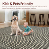 Ultra Soft Area Rug, Non Slip, Stain Resistant, Washable Area Rugs for Living Room, Bedroom, Modern Animal Theme Expression(Beige)