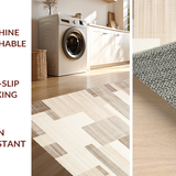 Ultra Soft Area Rug, Non Slip, Stain Resistant, Washable Area Rugs for Living Room, Bedroom, Vibrant Earthy Abstract Composition(Beige)