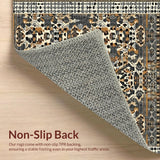 Ultra Soft Area Rug, Non Slip, Stain Resistant, Washable Area Rugs for Living Room, Bedroom, Dynamic Contemporary Texture Blend(Brown)