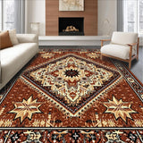 Ultra Soft Area Rug, Non Slip, Stain Resistant, Washable Area Rugs for Living Room, Bedroom, Rustic Texas Star Entryway Non-Slip Washable Carpet(Brown)