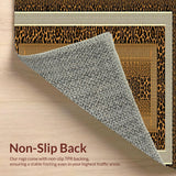 Ultra Soft Area Rug, Non Slip, Stain Resistant, Washable Area Rugs for Living Room, Bedroom, Modern Animal Print Sensation(Brown)