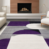 Ultra Soft Area Rug, Non Slip, Stain Resistant, Washable Area Rugs for Living Room, Bedroom, Trendy Lattice Patterned Aesthetic(Purple)
