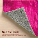 Ultra Soft Area Rug, Non Slip, Stain Resistant, Washable Area Rugs for Living Room, Bedroom, Artistic Low Pile Kitchen Washable Carpet(Pink)