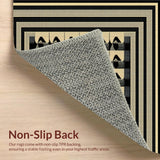 Chic Black Beige Rustic Charm(Black)