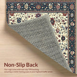 Ultra Soft Area Rug, Non Slip, Stain Resistant, Washable Area Rugs for Living Room, Bedroom, Quaint Neutral Garden Theme(Beige)