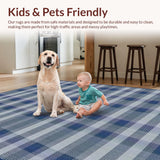 Rustic Dusk Blue Checkered Elegance(Blue)