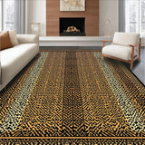 Ultra Soft Area Rug, Non Slip, Stain Resistant, Washable Area Rugs for Living Room, Bedroom, Modern Chic Faux Fur Motif(Gold)