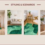 Ultra Soft Area Rug, Non Slip, Stain Resistant, Washable Area Rugs for Living Room, Bedroom, Plush Fuzzy Nursery Rug for Hygge Decor(Green)