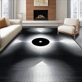 Contemporary Optical Illusion Motif(Black)