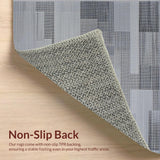 Ultra Soft Area Rug, Non Slip, Stain Resistant, Washable Area Rugs for Living Room, Bedroom, Stylish Contemporary Bubble Design(Gray)