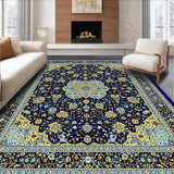 Chic Distressed Floral Motif(Blue)