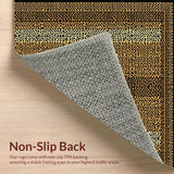 Ultra Soft Area Rug, Non Slip, Stain Resistant, Washable Area Rugs for Living Room, Bedroom, Modern Chic Faux Fur Motif(Gold)