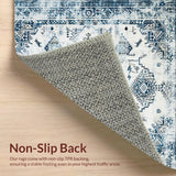 Light Blue Vintage Geometric Design(White)