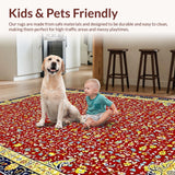 Striking Colorful Floral Tapestry(Red)