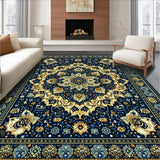 Ultra Soft Area Rug, Non Slip, Stain Resistant, Washable Area Rugs for Living Room, Bedroom, Elegant for Spaces(Blue)
