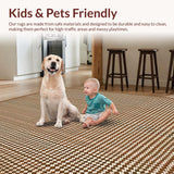 Ultra Soft Area Rug, Non Slip, Stain Resistant, Washable Area Rugs for Living Room, Bedroom, Stylish Modern Cow Print Fusion(Brown)