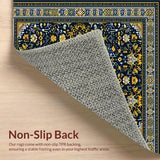 Ultra Soft Area Rug, Non Slip, Stain Resistant, Washable Area Rugs for Living Room, Bedroom, Classic Stripe(Blue)