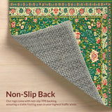 Ultra Soft Area Rug, Non Slip, Stain Resistant, Washable Area Rugs for Living Room, Bedroom, Faded Green Boho Bedroom Area Rug(Green)