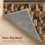 Ultra Soft Area Rug, Non Slip, Stain Resistant, Washable Area Rugs for Living Room, Bedroom, Delightful Chocolate Chip Textile Art(Brown)