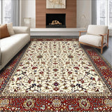 Ultra Soft Area Rug, Non Slip, Stain Resistant, Washable Area Rugs for Living Room, Bedroom, Chic Geometric Tiled Arrangement(Red)