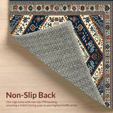 Ultra Soft Area Rug, Non Slip, Stain Resistant, Washable Area Rugs for Living Room, Bedroom, Chic Modern Medallion Pattern(Brown)