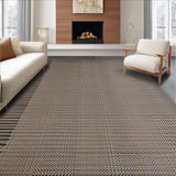 Ultra Soft Area Rug, Non Slip, Stain Resistant, Washable Area Rugs for Living Room, Bedroom, Elegant Scripted Family Welcome(Brown)